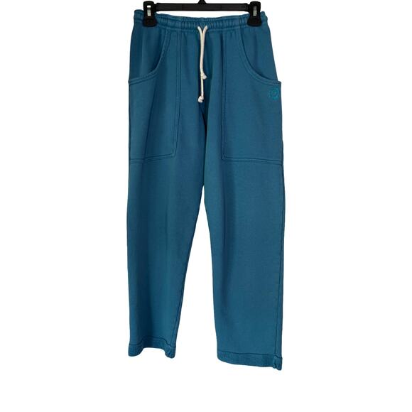 Big Bud Press XXS Blue Wide Leg Sweatpants Made in LA 100% Cotton USA - Picture 1 of 6